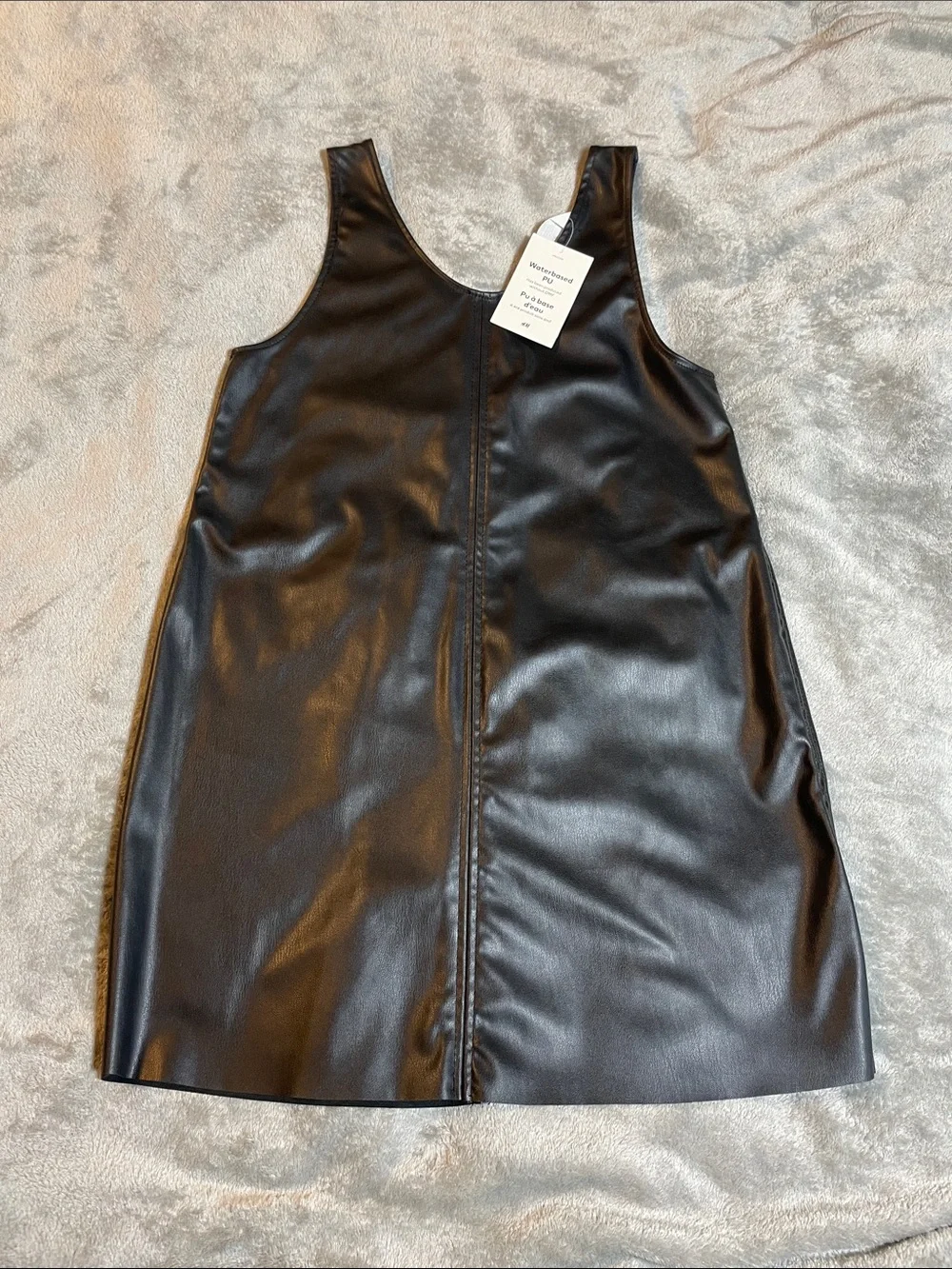 NWT H&M Girls Faux Leather Shift Dress